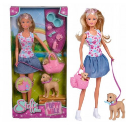 Steffi Baba Kutyával Barbie Jellegű Babák