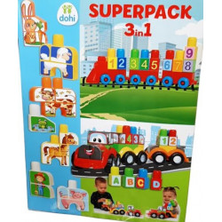 3 az Egyben Építő Kocka Fiús Játékok