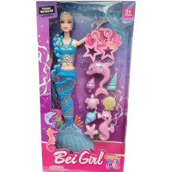 Világítós Sellő Baba Barbie Jellegű Babák