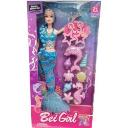 Világítós Sellő Baba Barbie Jellegű Babák